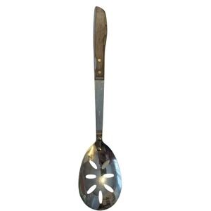 Imperial Vert Sharp Slotted Spoon Utensil Wood Handle USA Kitchen Cooking 12"‎